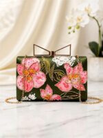 Imported Premium Quality - Beautiful Rose Clutch - Image 5
