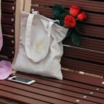 Gulmohar Printed Canvas Tote – Rose Print