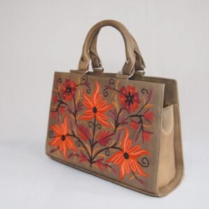 Phulkari Embroidered Potli – Beige