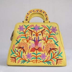 Phulkari Embroidered Potli – Yellow